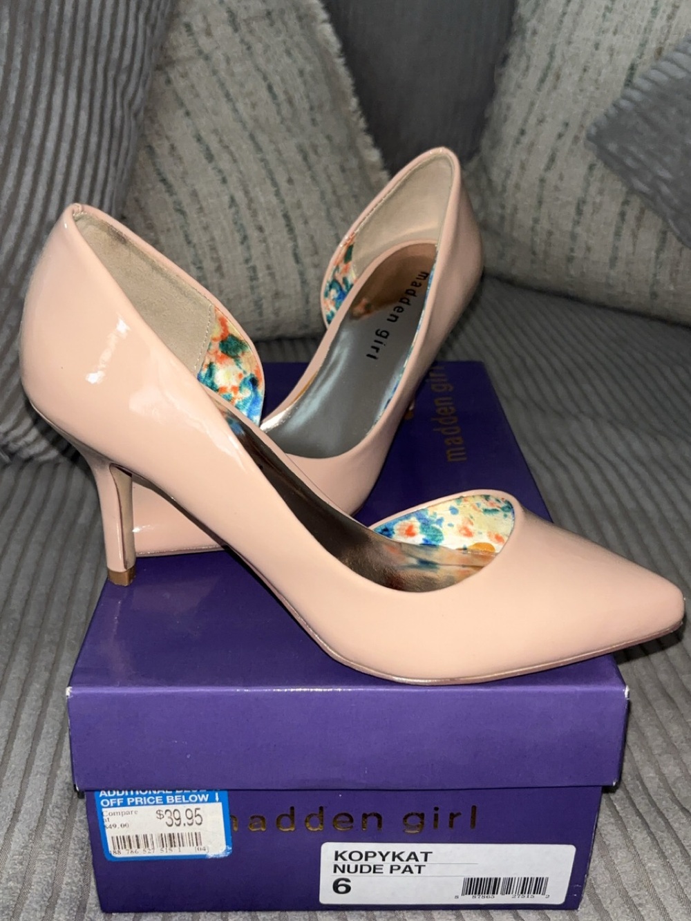 Madden Girl Nude Patent Pointed-Toe Pumps